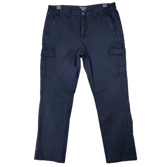 Carbon 2 Cobalt Cargo Pants Mens 38x30 Black Canvas Straight Tapered Hiking - Picture 1 of 13
